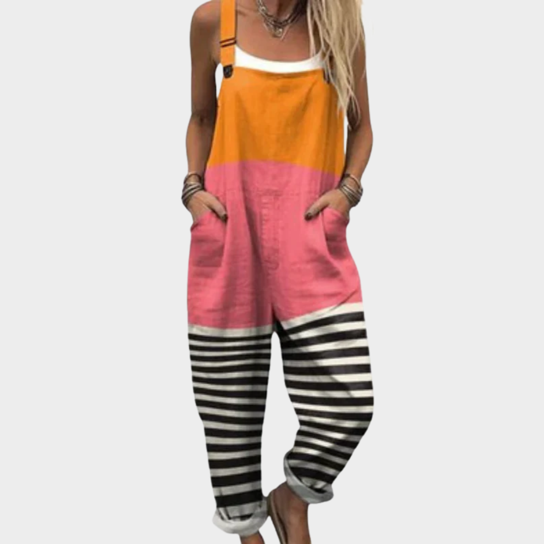 Dorothy | Sunset Print Dungarees