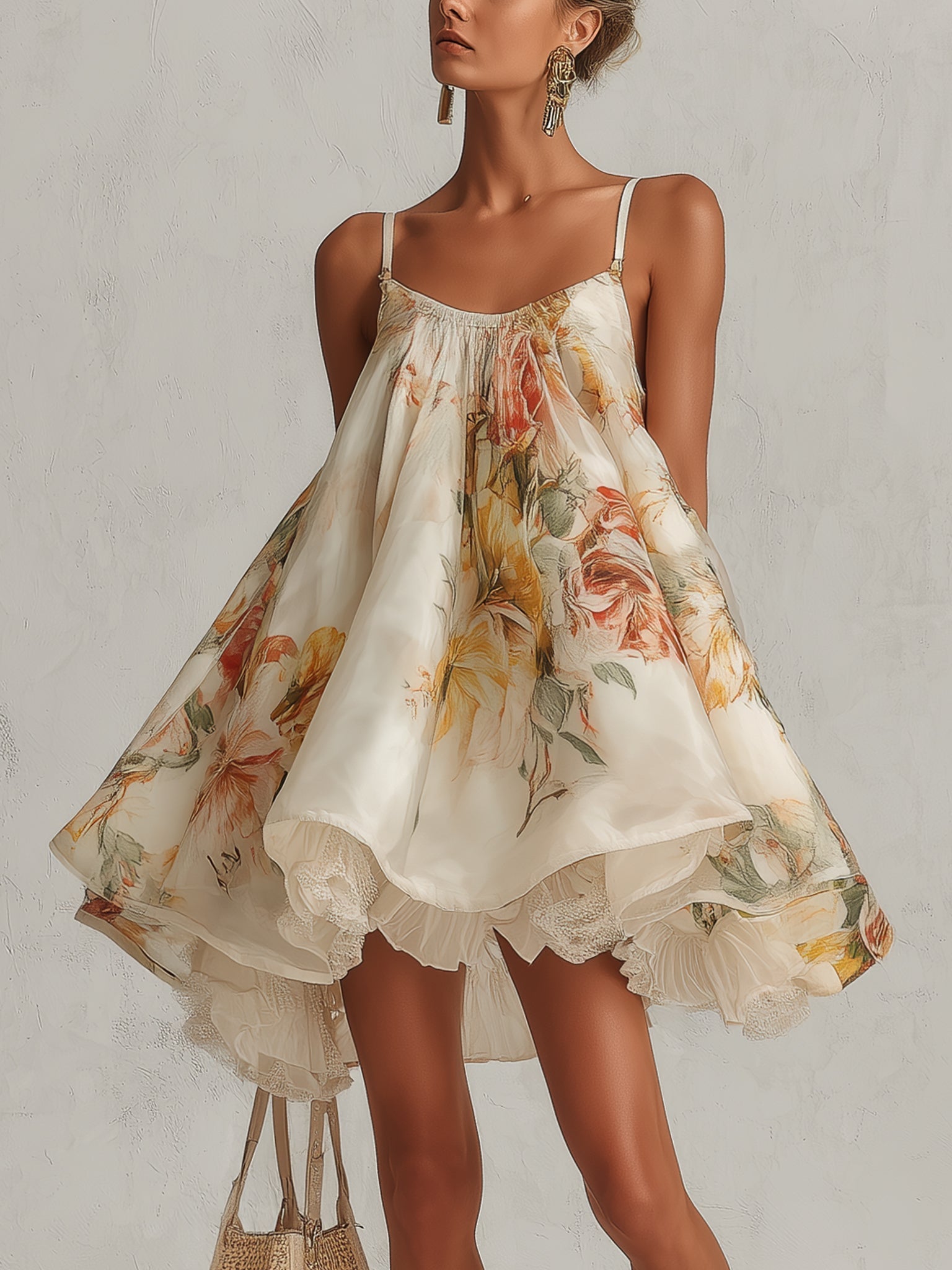Séverine | Floral Lace Mini Dress