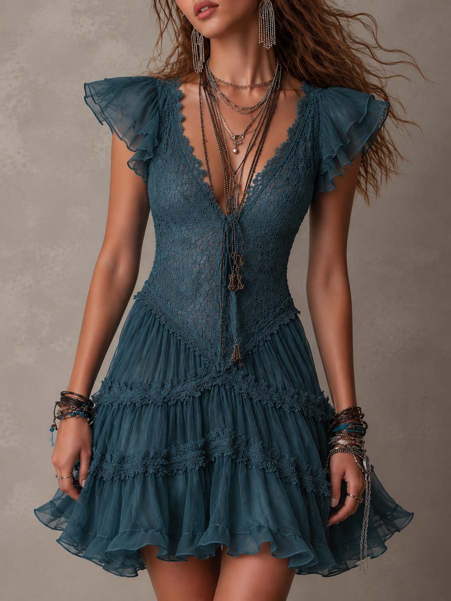 Delphine | Lace Mini Dress