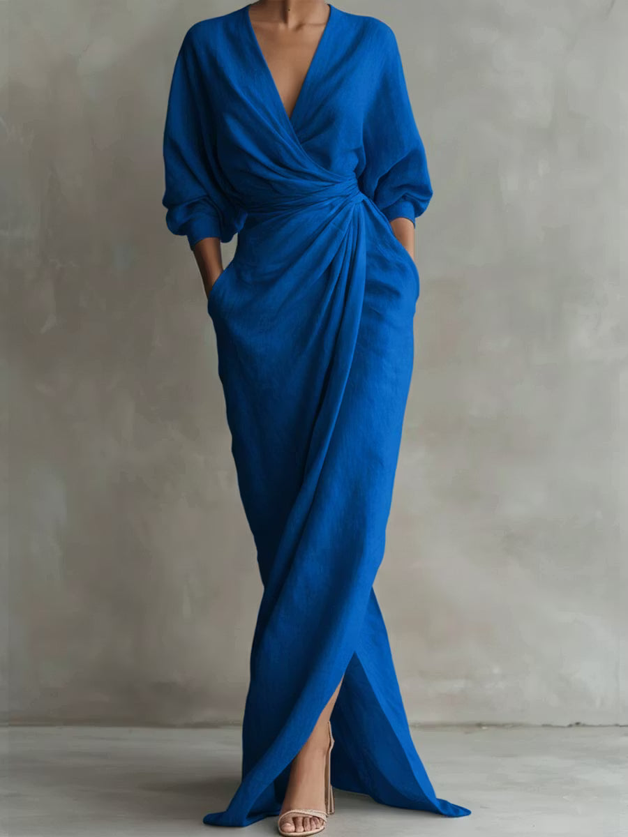 Odette | Draped Wrap Maxi Dress