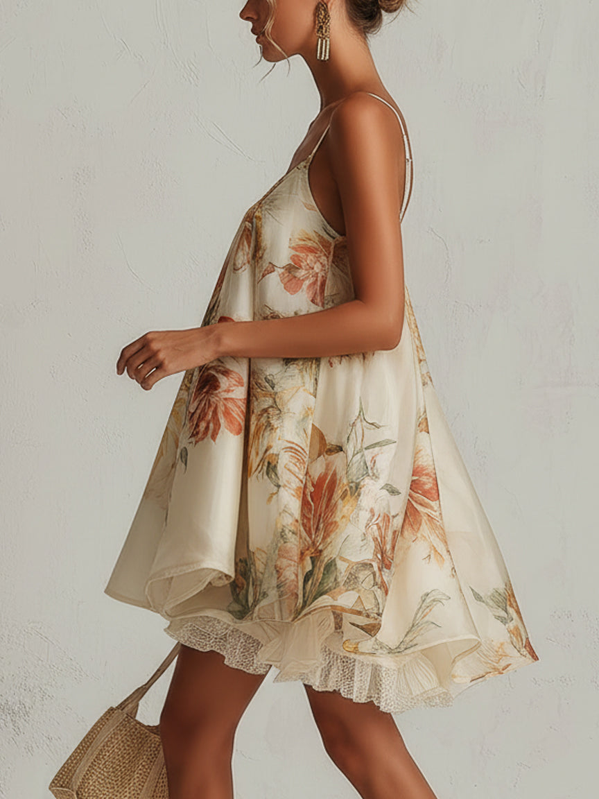 Séverine | Floral Lace Mini Dress
