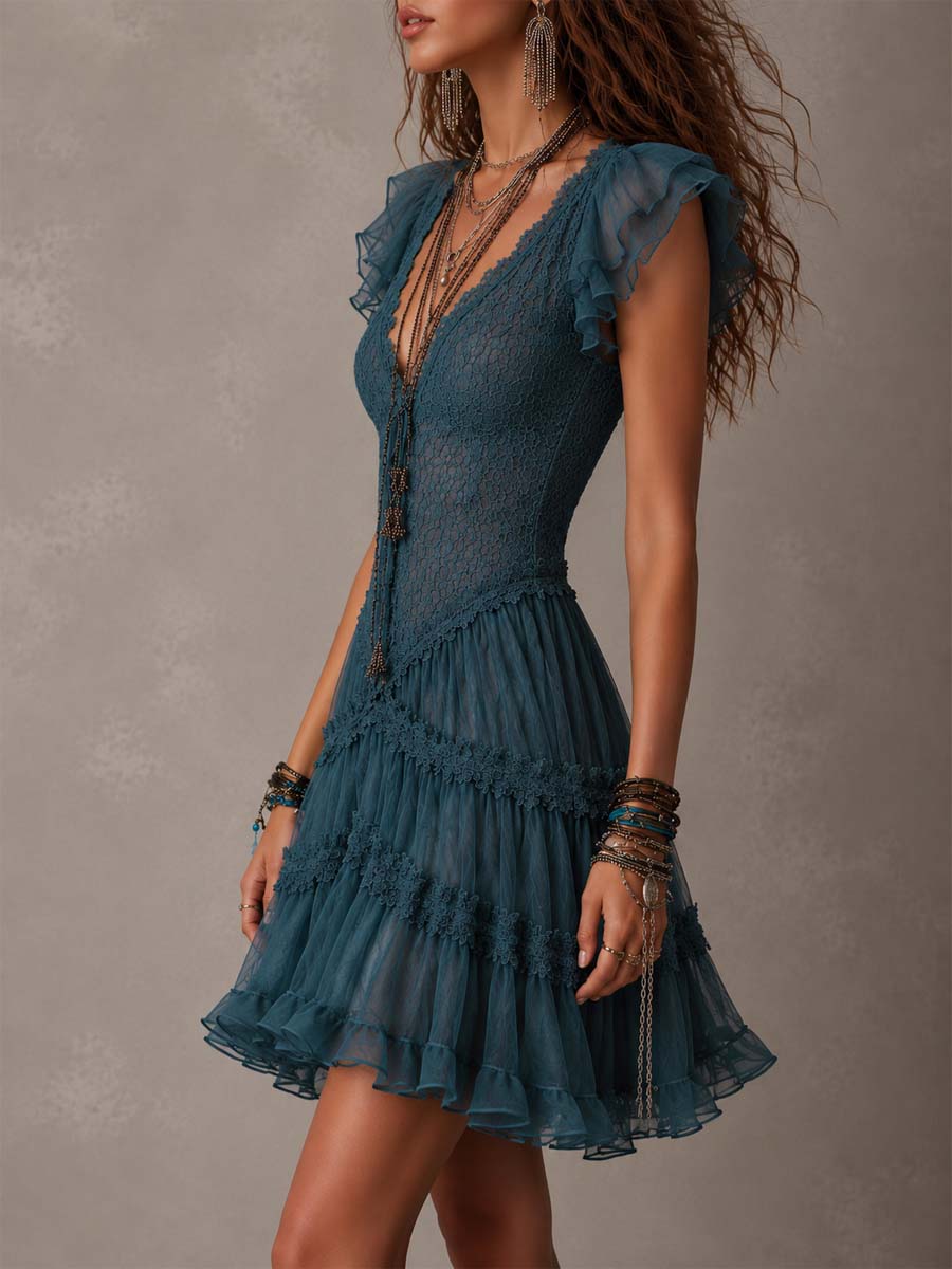 Delphine | Lace Mini Dress