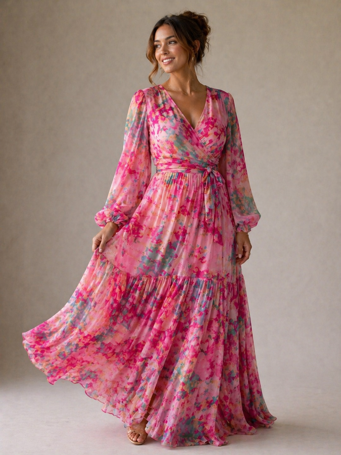 Jacinta | Wrap Dress with Floral Print