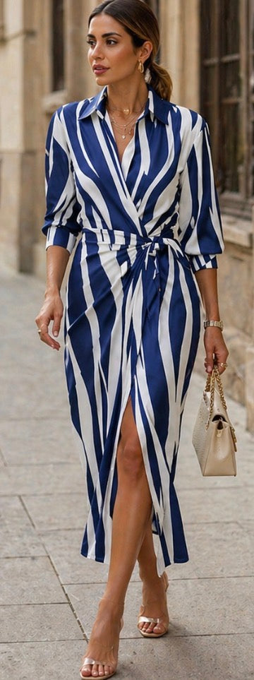 Nicolette | Printed Wrap Dress