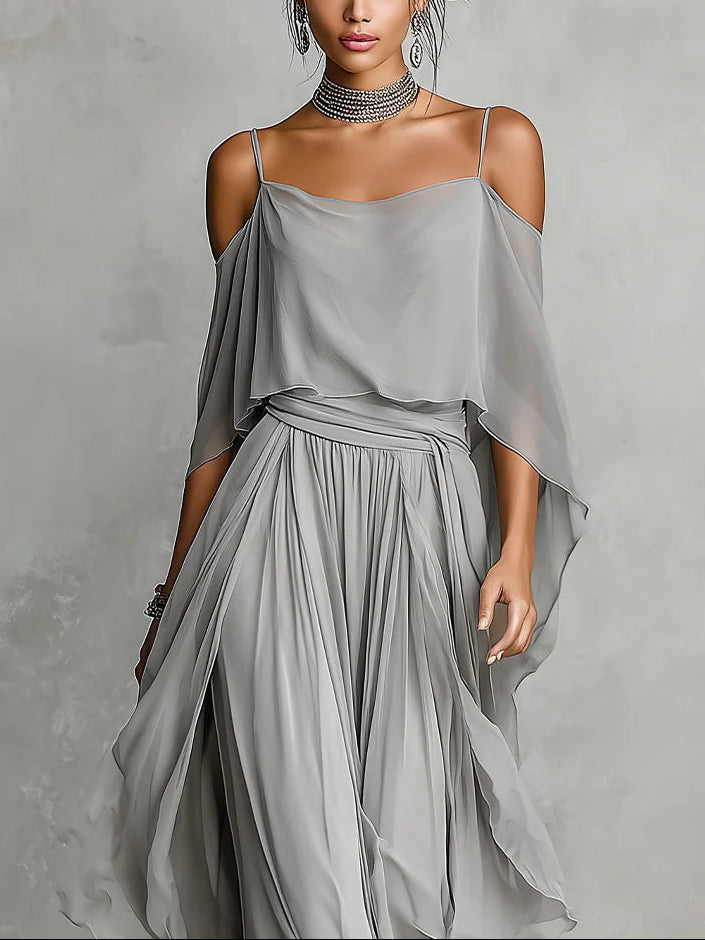 Rosetta | Elegant Draped Two Piece Set
