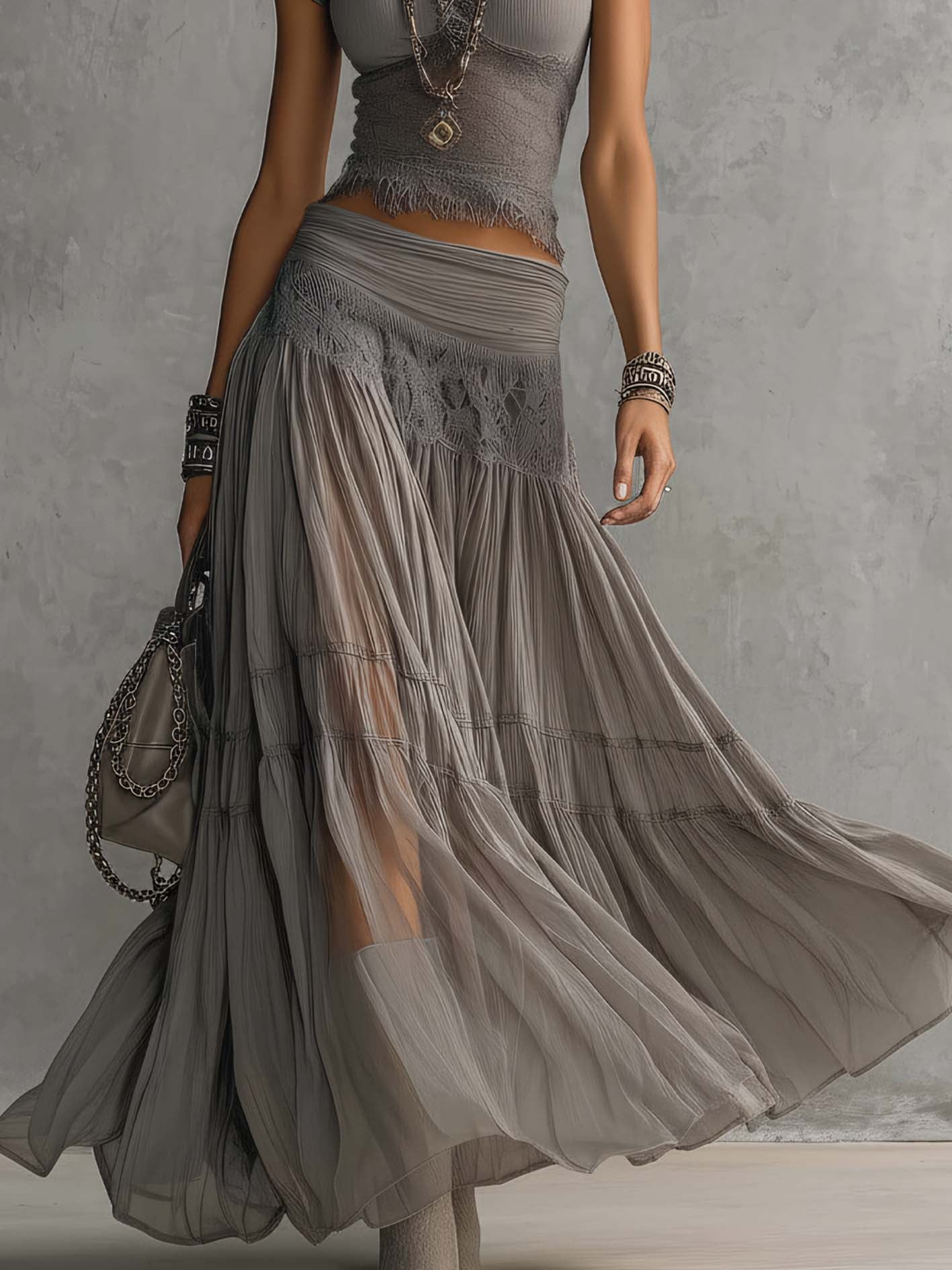 Geneva | Sheer Top Two Piece Set