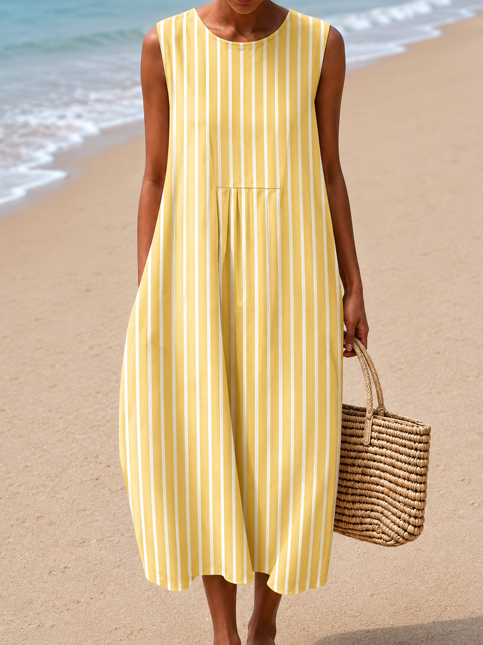 Felicity | Relaxed Sleeveless Striped Dress