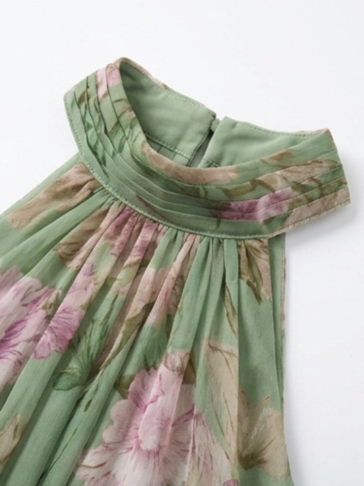 Cassia | Floral Halter Maxi Dress