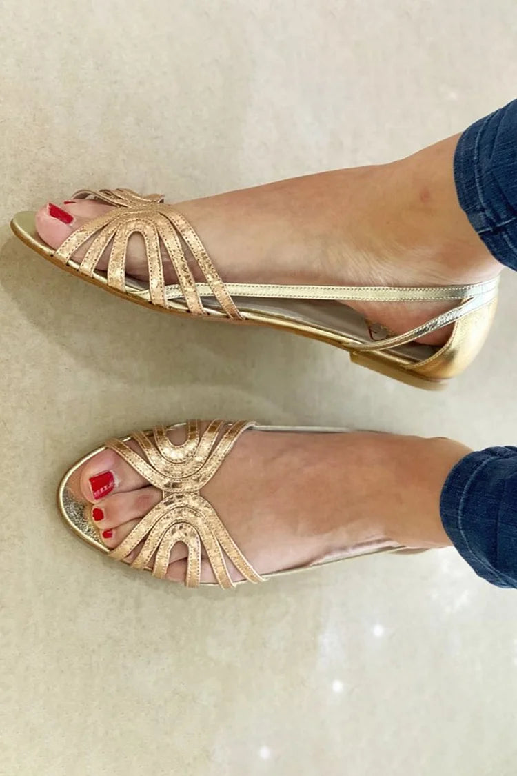 Eleonora — Gold Sandals, Summer Light