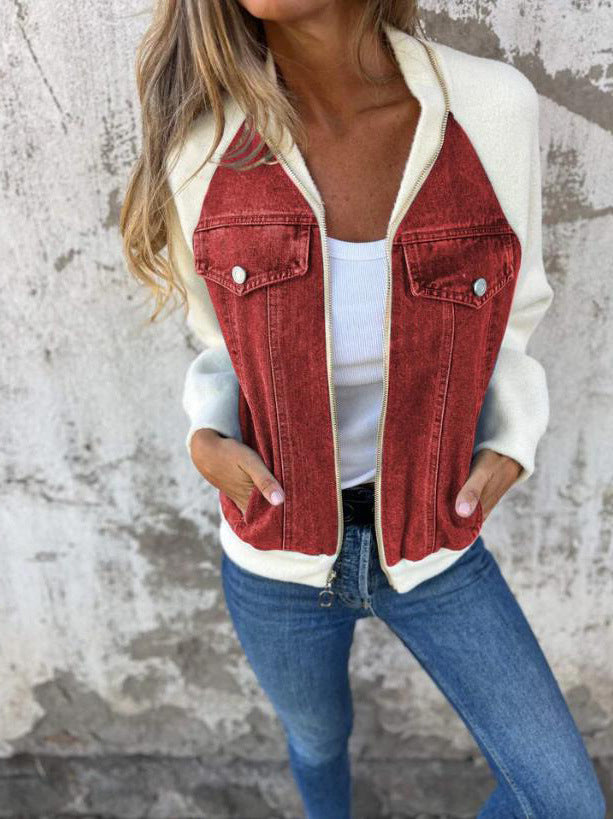 DELANEY | CASUAL JACKET WITH ZIP FASTENING AND V-NECK