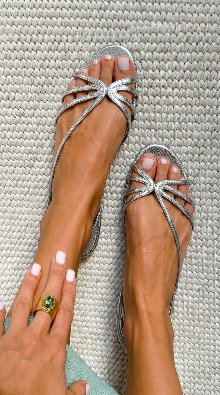 Ginevra — Gold Strappy Sandals