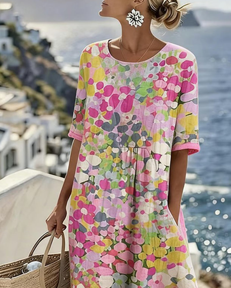 Kathleen | Elegant Floral Summer Midi Dress