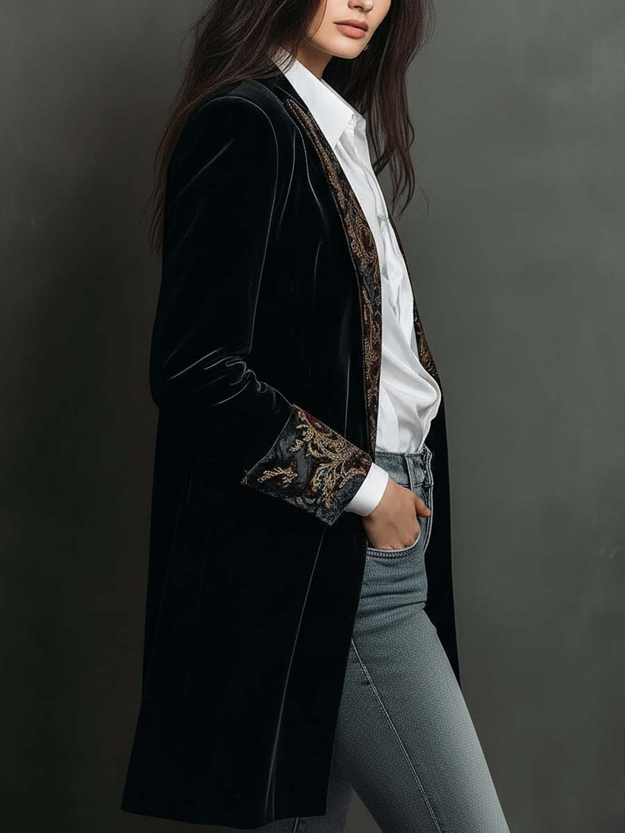 Josephine | Baroque Print Slim Fit Blazer