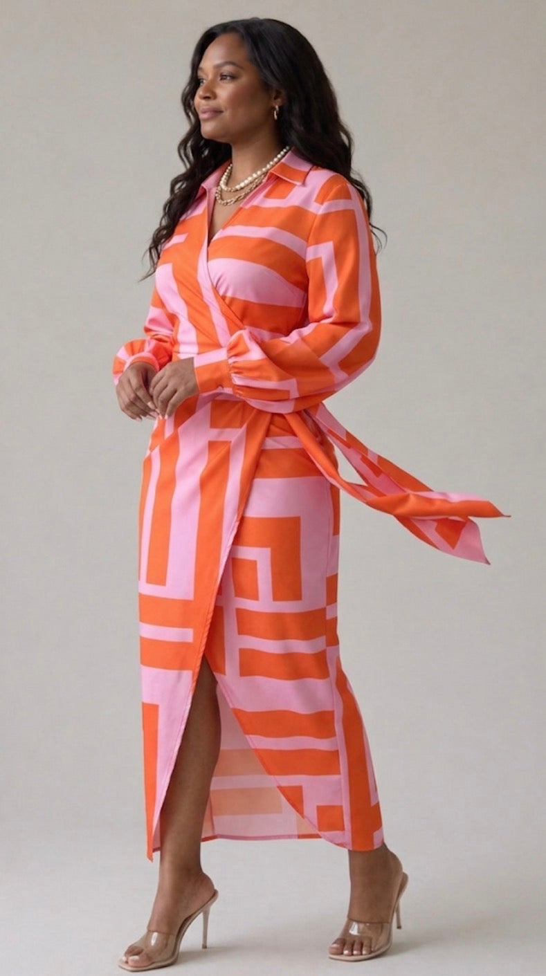Nicolette | Printed Wrap Dress