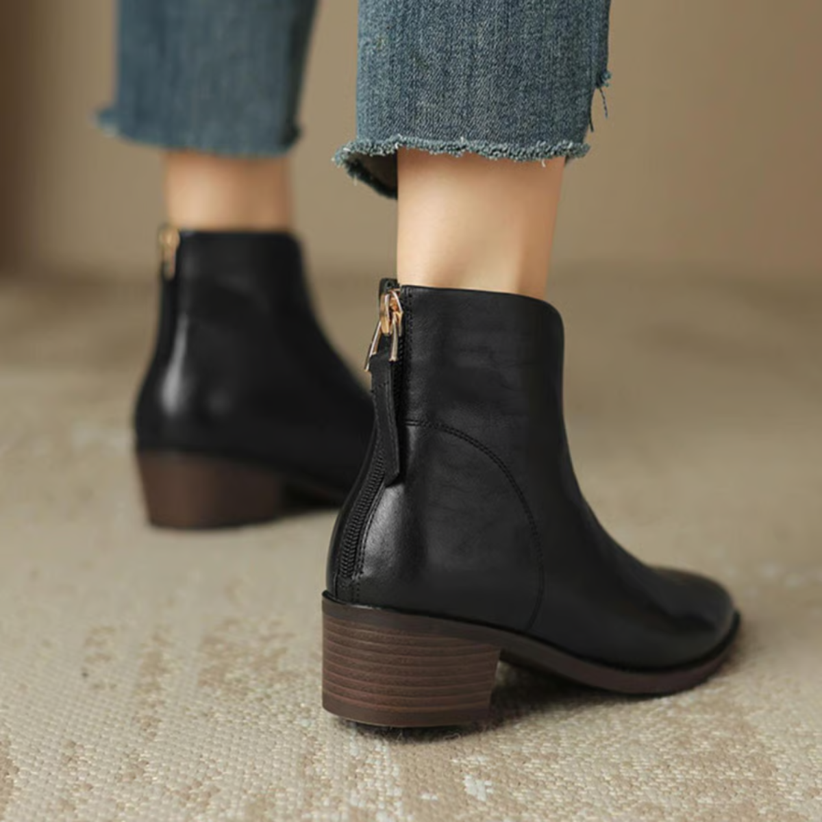 Beryl | Leather Ankle Boots