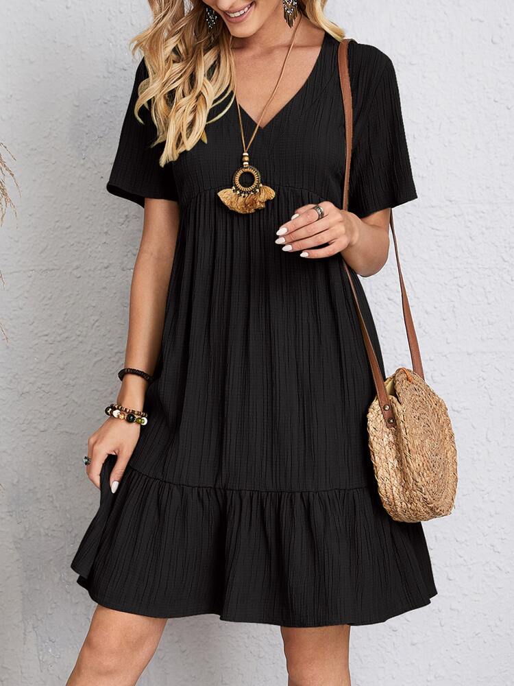 Lynda | Elegant Layered Dress with Tummy Coverage