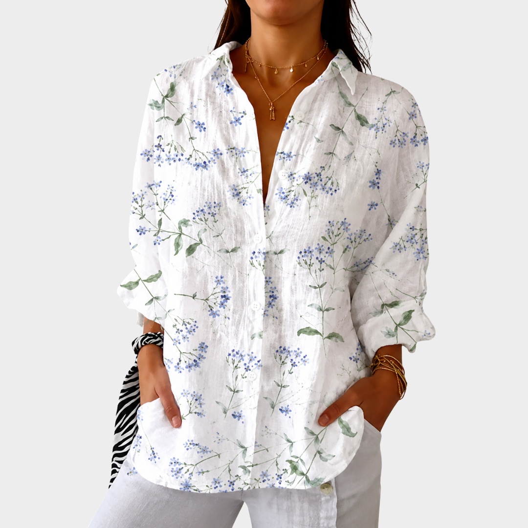 Madison | Light And Colourful Blouse With Print