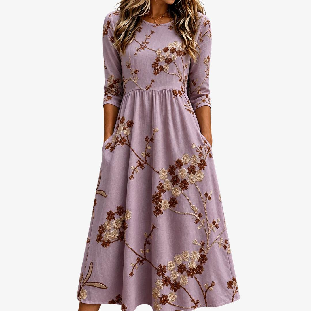 Fern | Floral Pocket Midi Dress