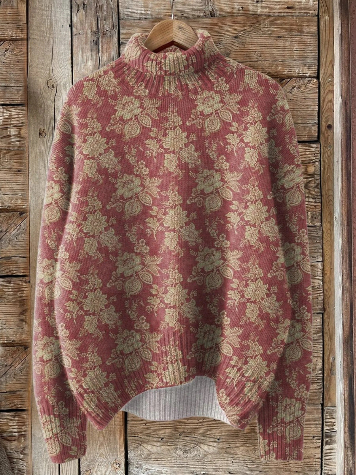Constance | Floral Turtleneck Jumper