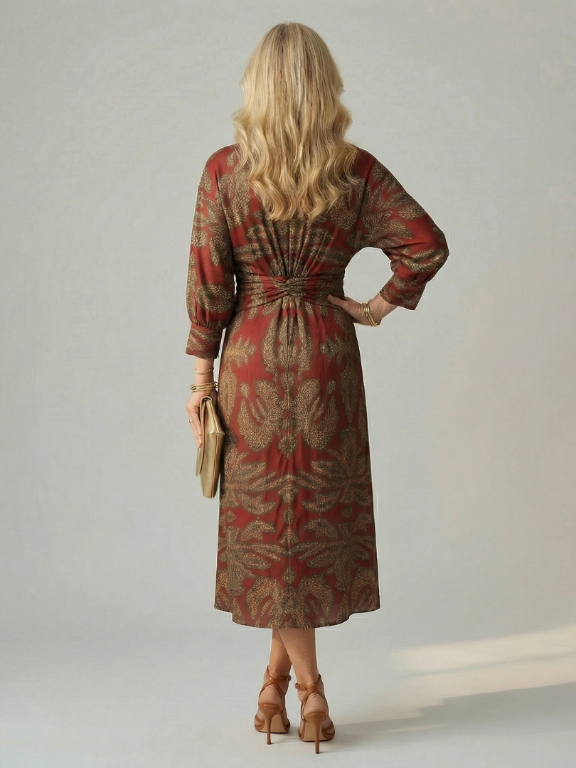 Maureen | Twist-Front Midi Dress