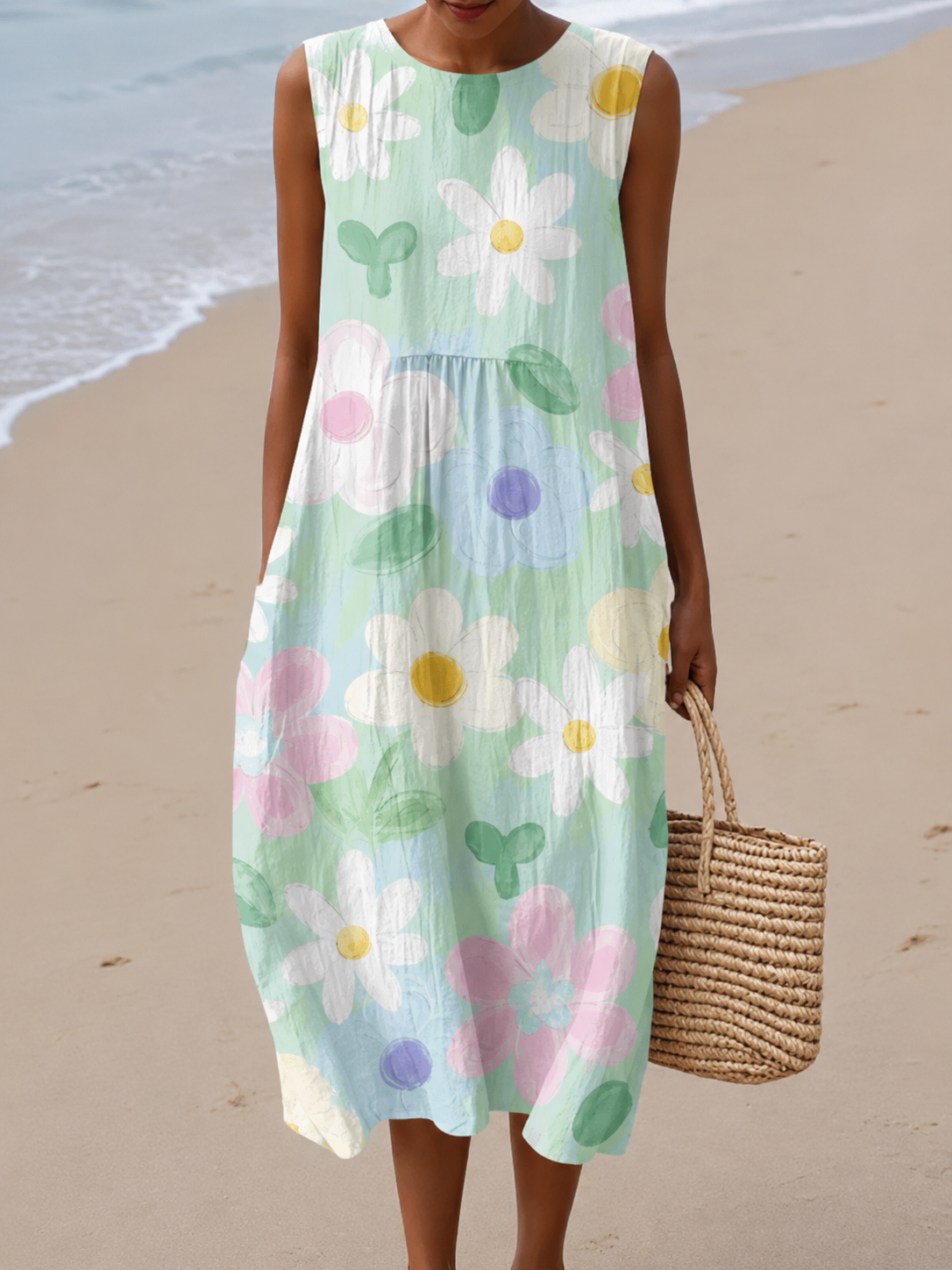 Valerie | Blossom Print Midi Dress
