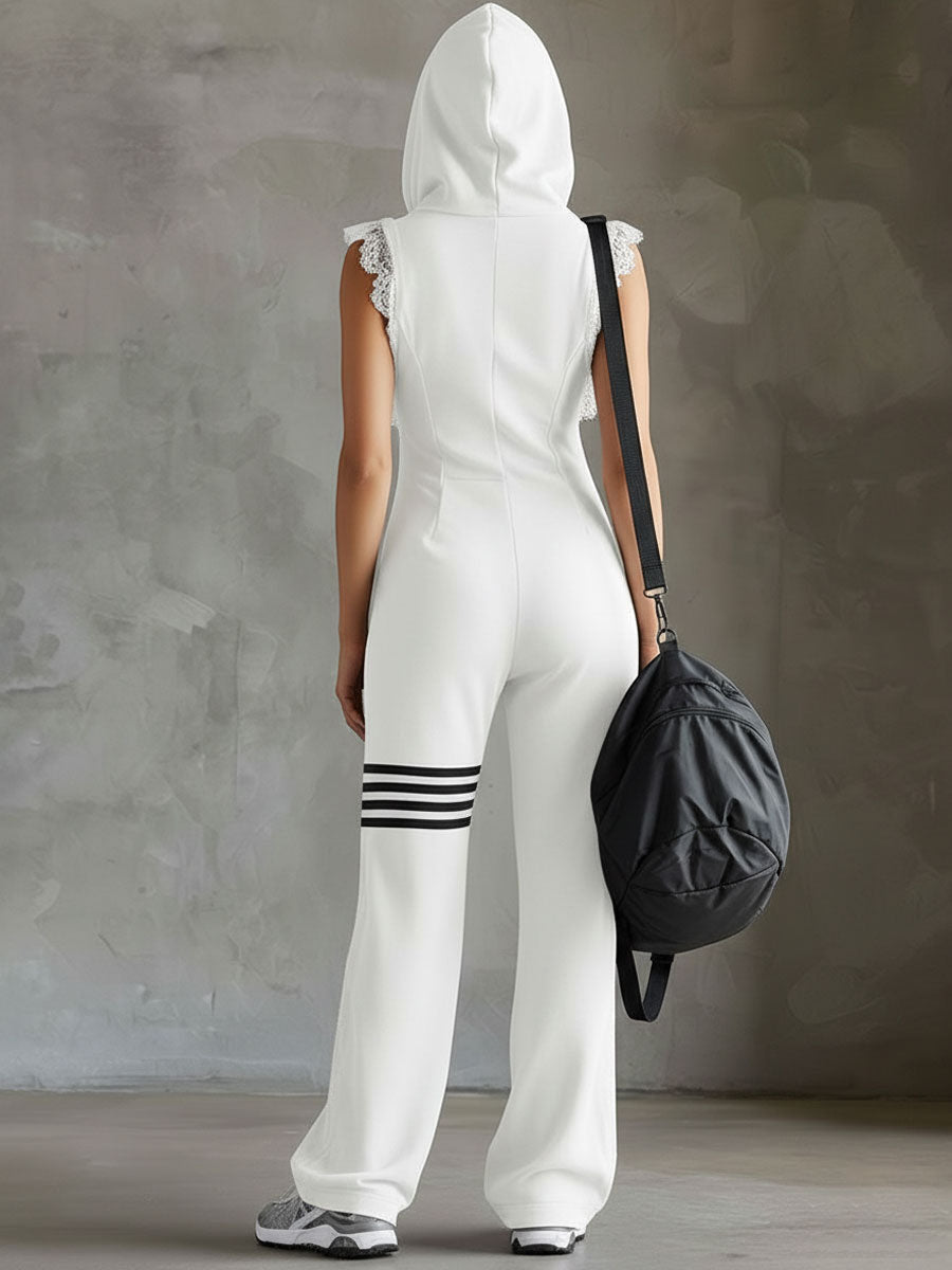 Elena | Hooded Sporty Jumpsuit