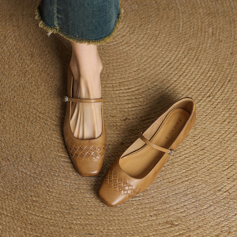 Verity | Square Toe Mary Jane Flat