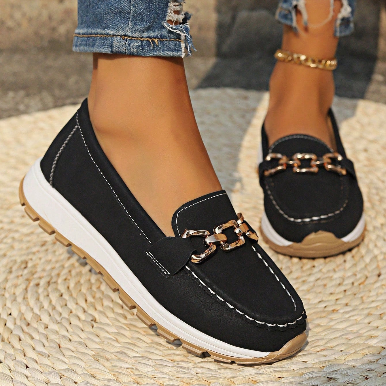 Cassandra | Flat Buckle Loafers