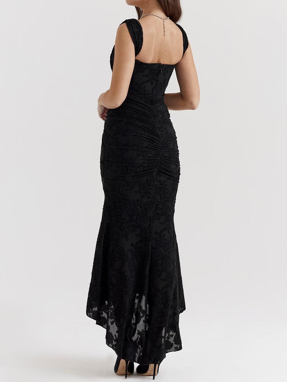 Selina | Lace Fishtail Midi Dress