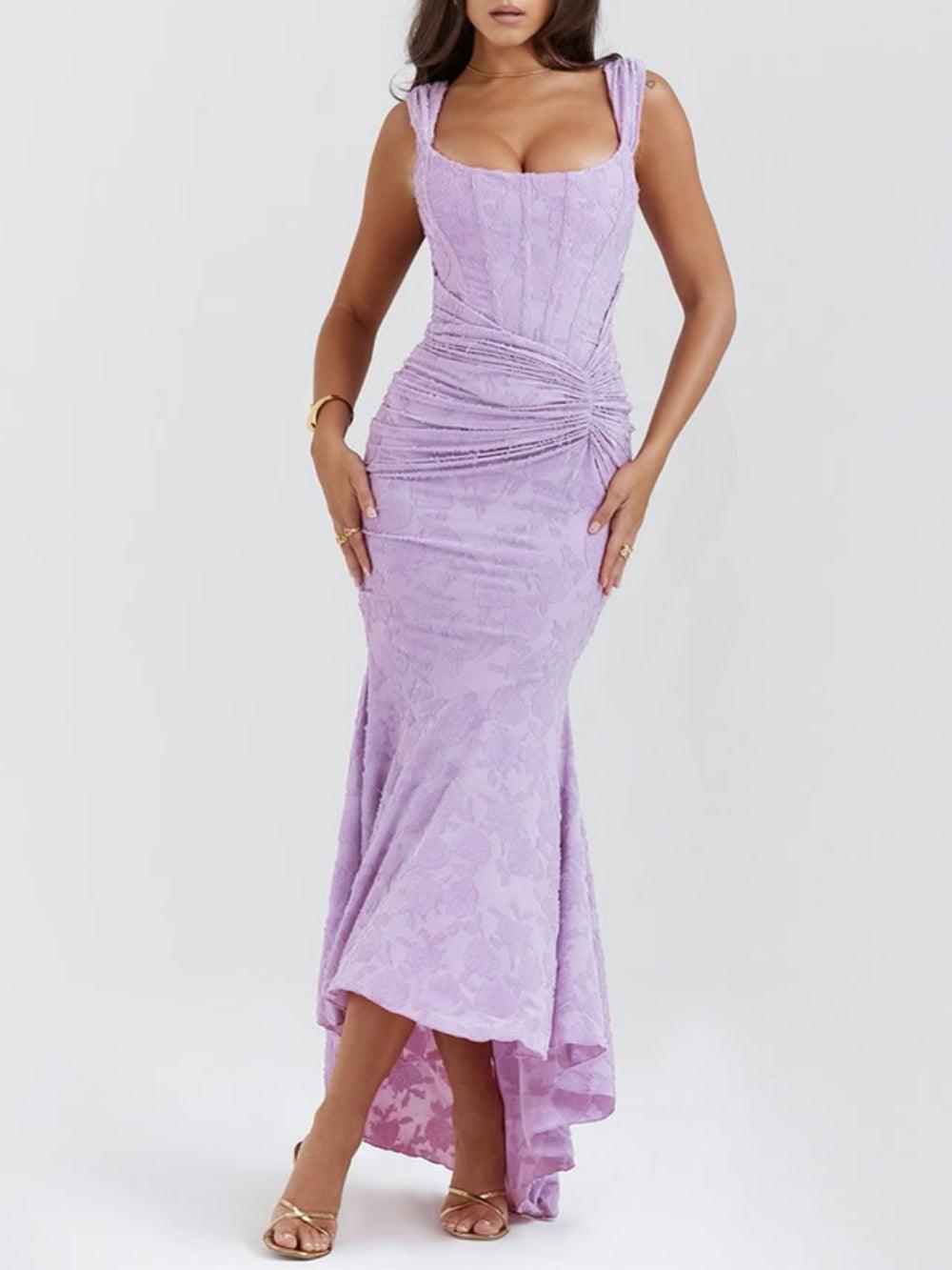 Selina | Lace Fishtail Midi Dress