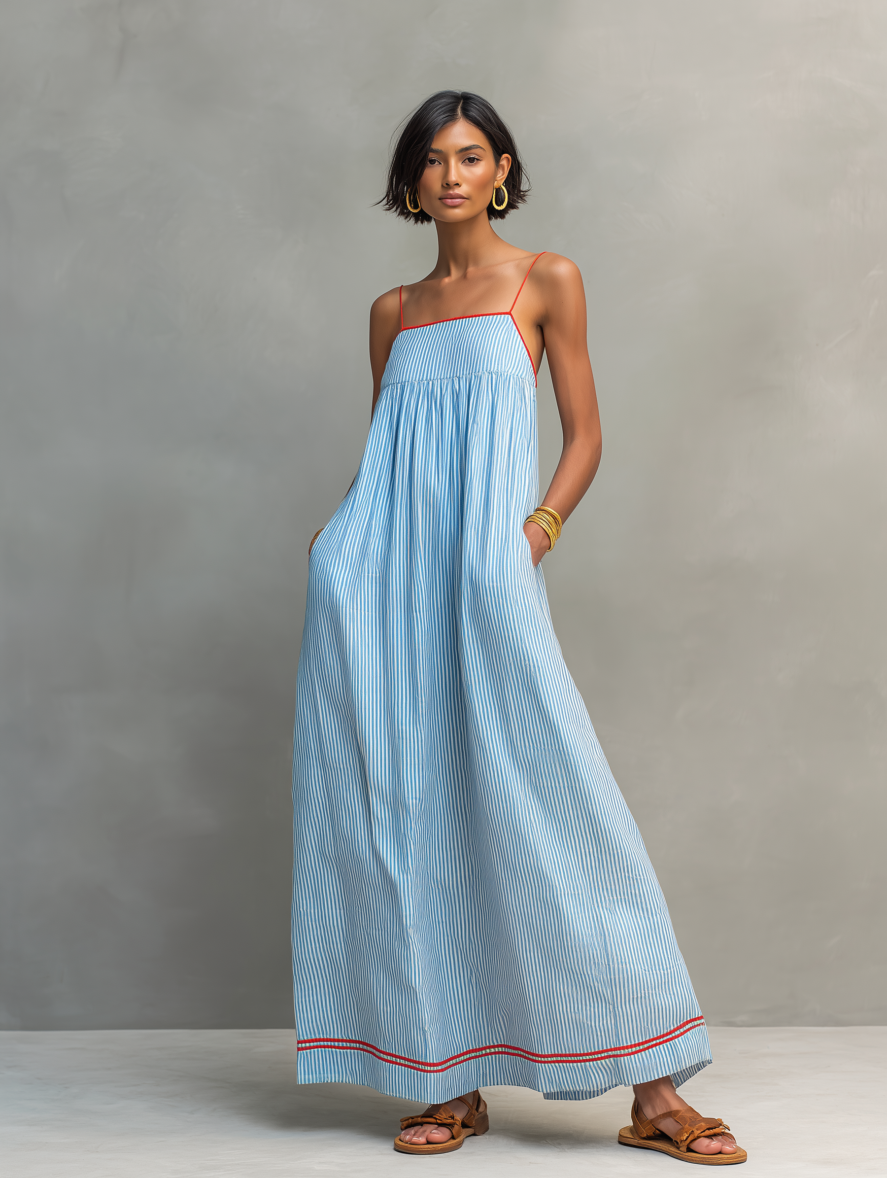 Petra | Striped Maxi Dress