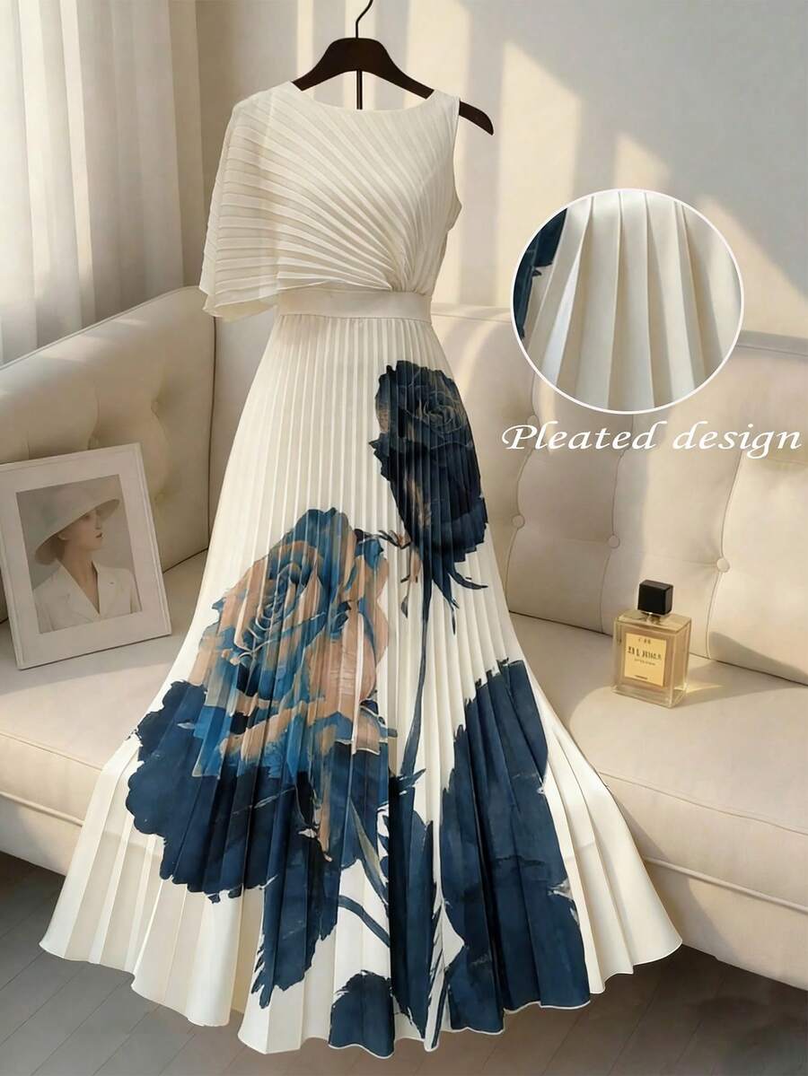 Anna | Pleated Midi Dress
