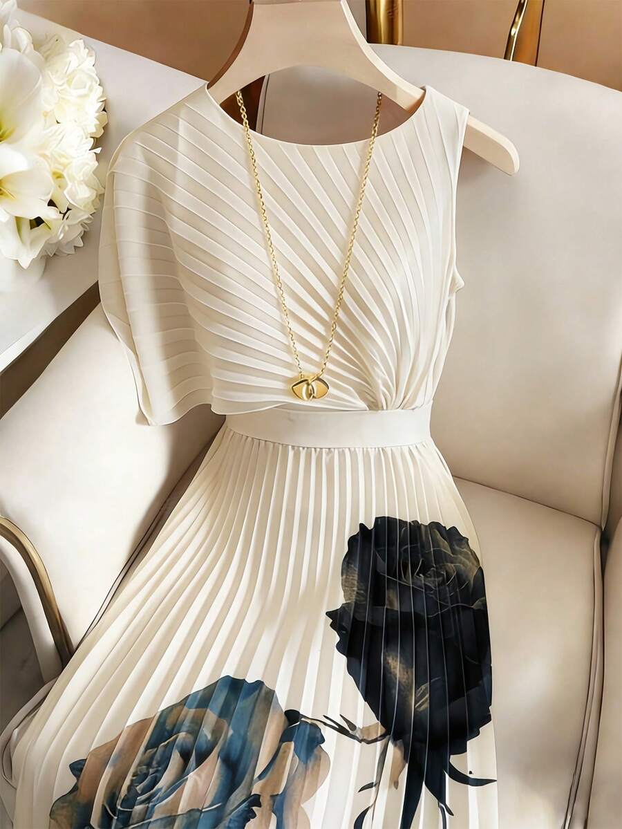 Anna | Pleated Midi Dress