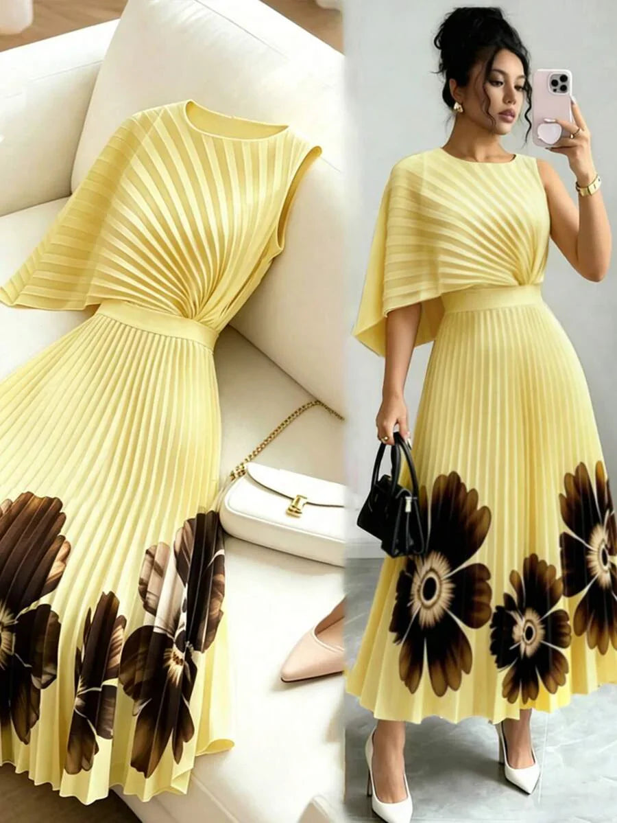 Anna | Pleated Midi Dress