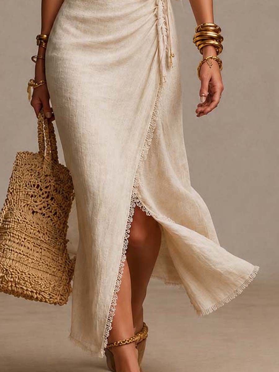 Arabella | Linen Wrap Dress