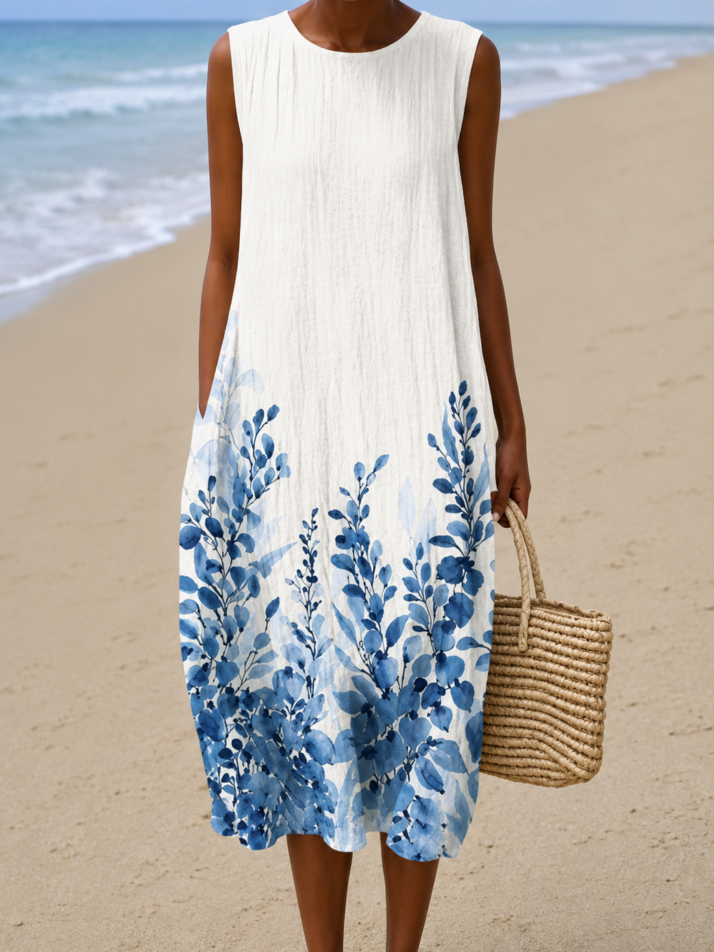 Marisa | Sleeveless Floral Midi Dress