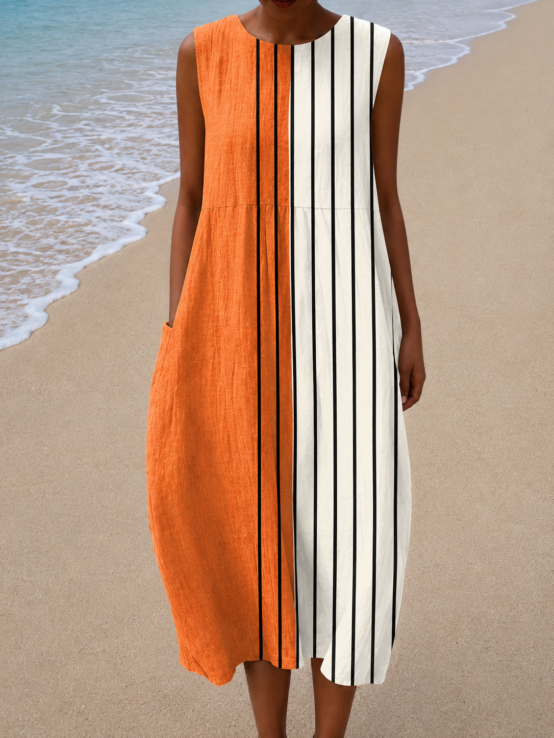 Sabine | Sleeveless Relaxed Midi Dress