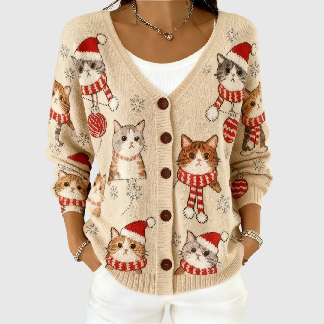 Caterina | Button-Front Knit Jacket