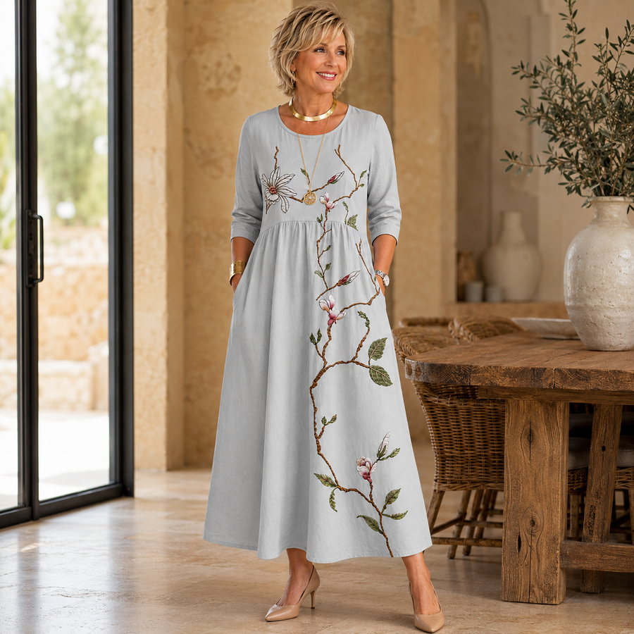 Emmeline | Floral Pocket Midi Dress