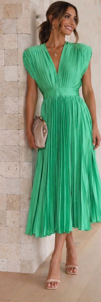 Philippa | Timeless Pleated Midi Dress