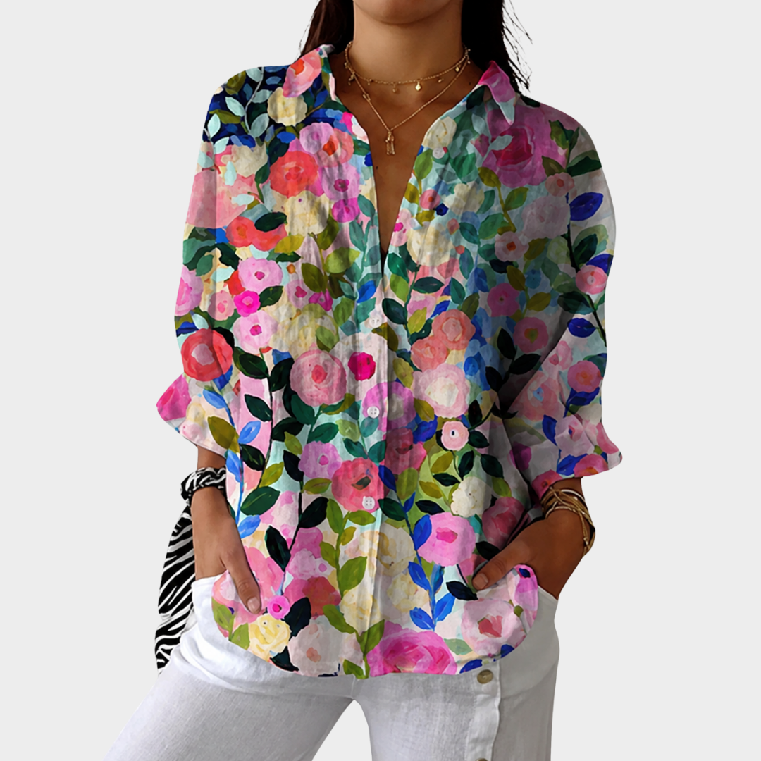 Riley | Light And Colourful Blouse With Print