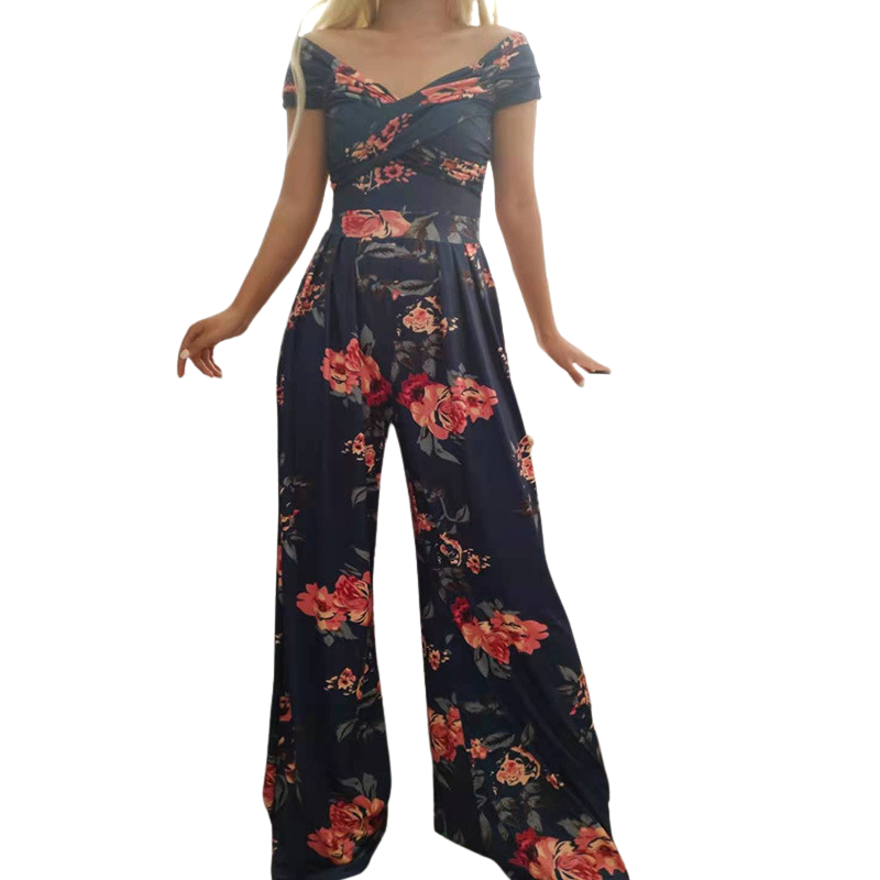 CHYNA™ – Floral Off Shoulder Wrap Jumpsuit