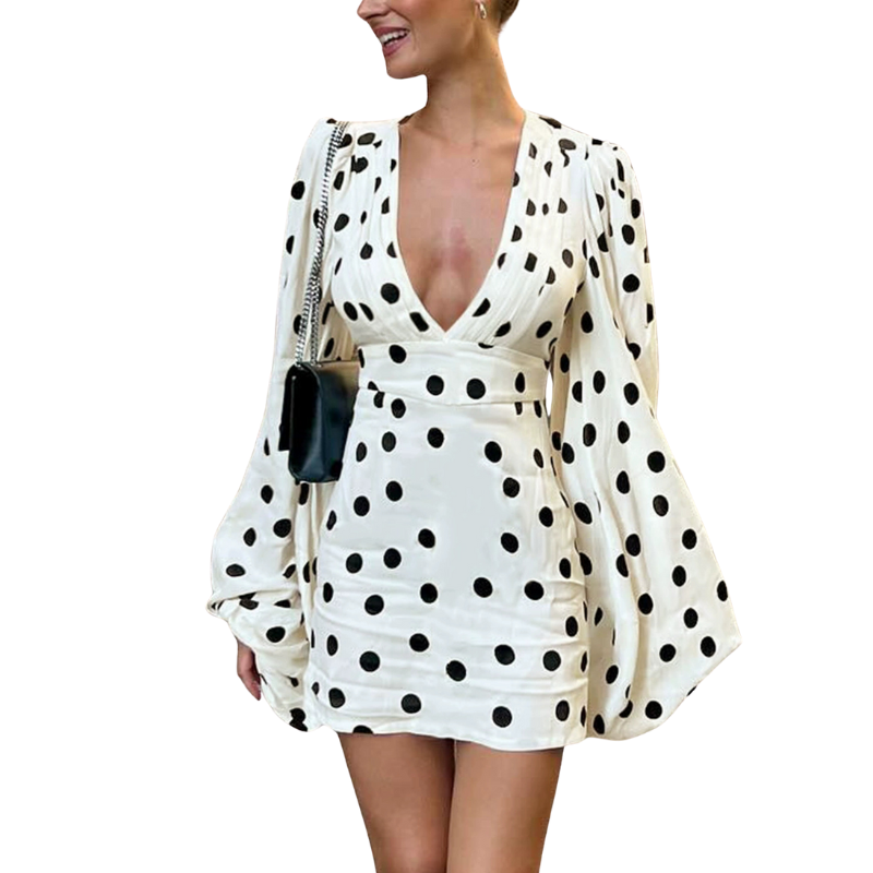 MARGO™ – Chic Long Sleeve V Neck Bodycon Mini Dress