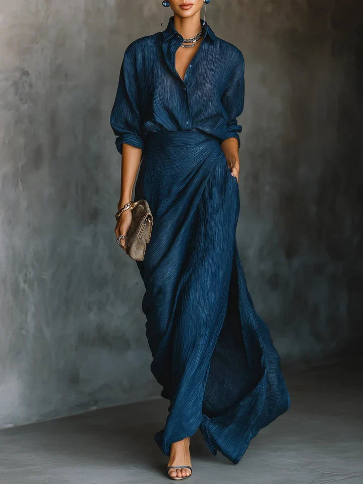 Odalie | Draped Two Piece Maxi Set