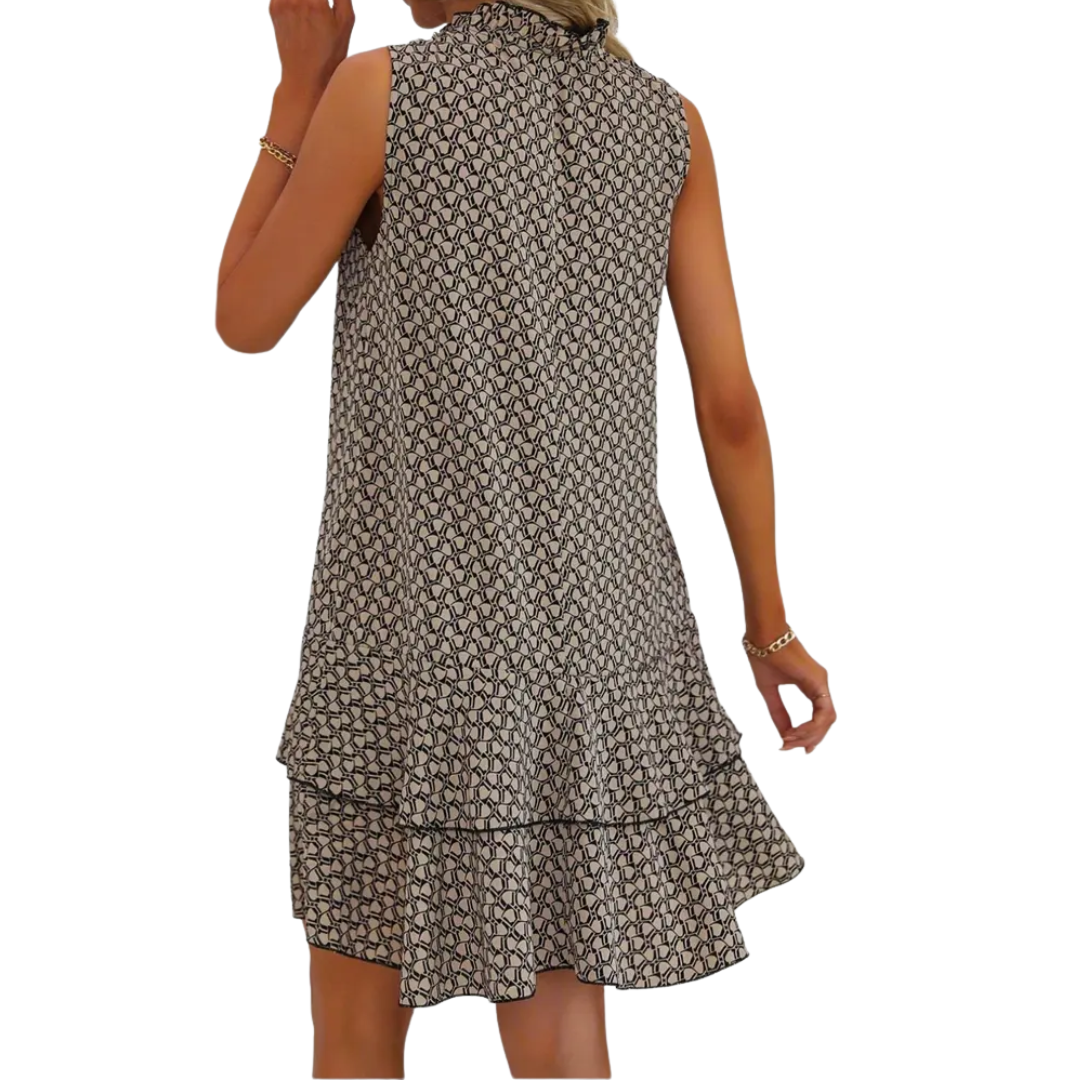 LYSA™ – Boho Printed Tiered Bow Dress