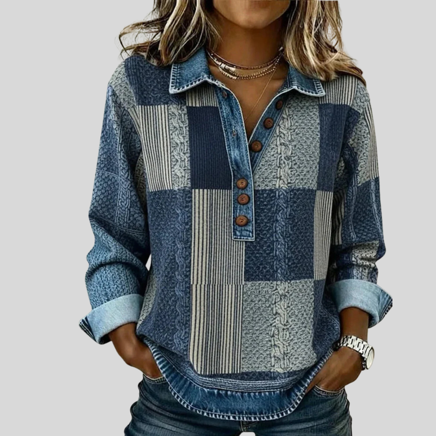 Meridell | Colourblock Print Sweatshirt