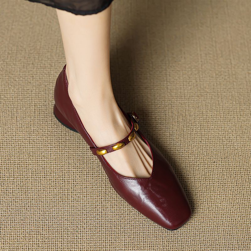 Zyra | Leather Flats