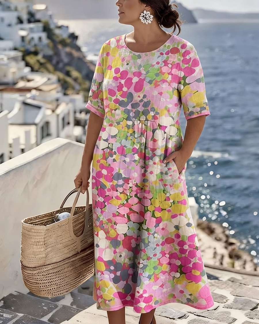Kathleen | Elegant Floral Summer Midi Dress