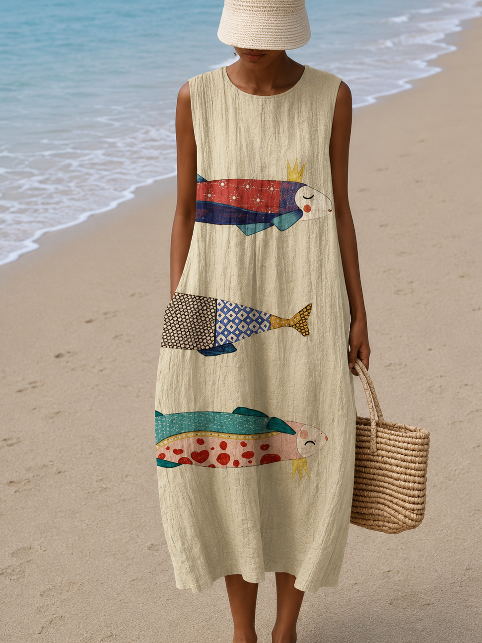 Theodora | Relaxed Artful Midi Dress