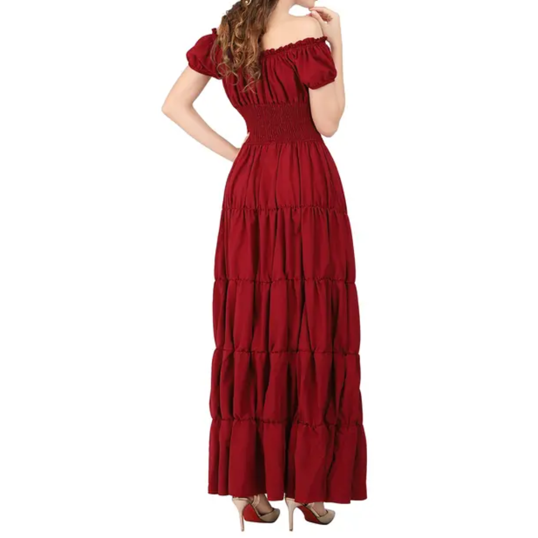 ROWENNA™ – Medieval Renaissance Smocked Waist Dress